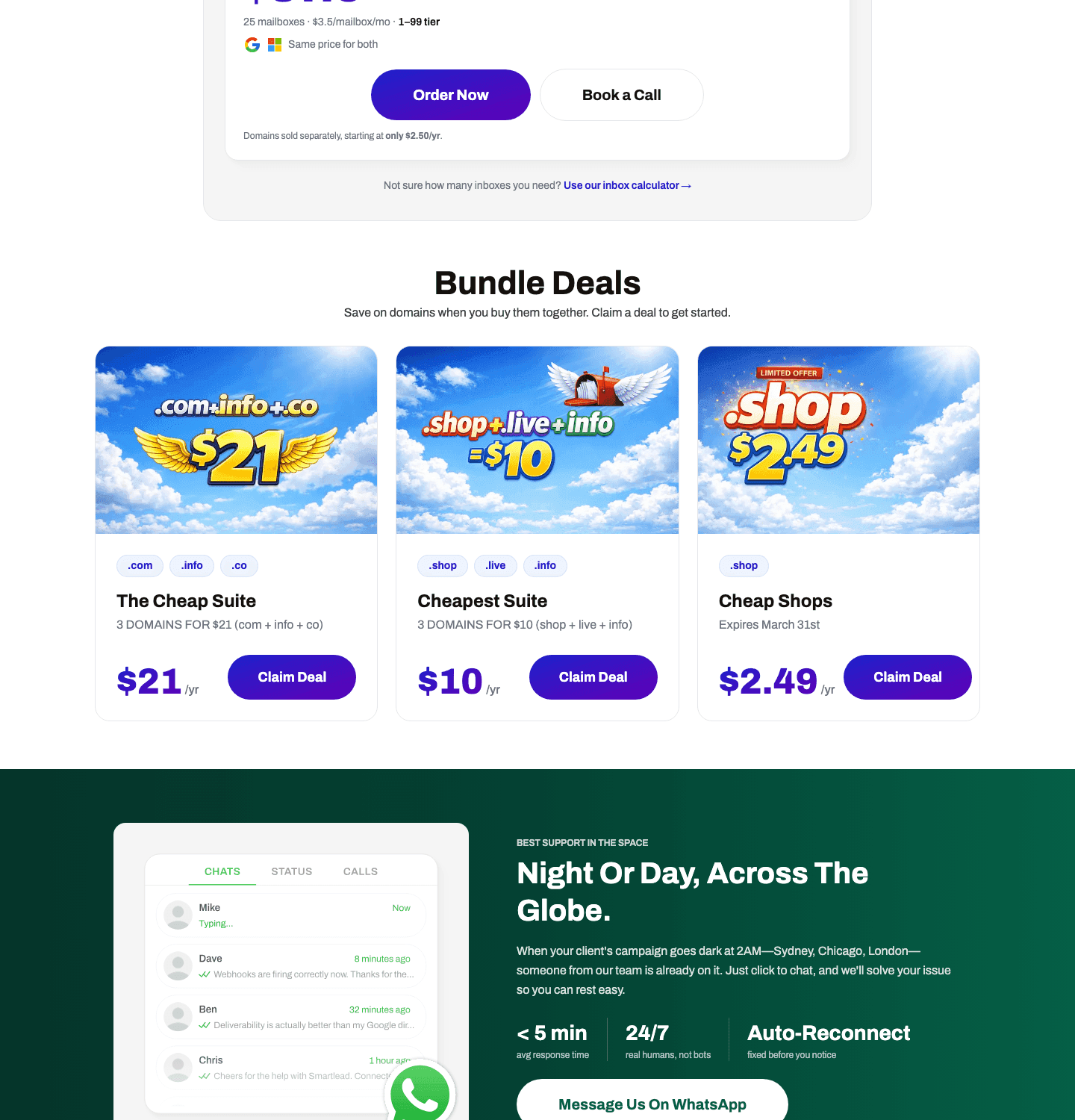 CheapInboxes pricing
