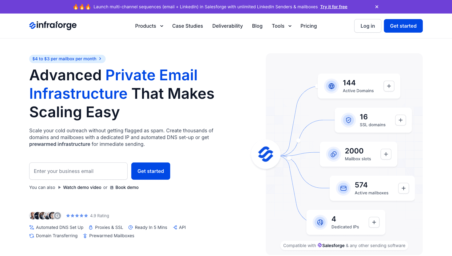 InfraForge homepage