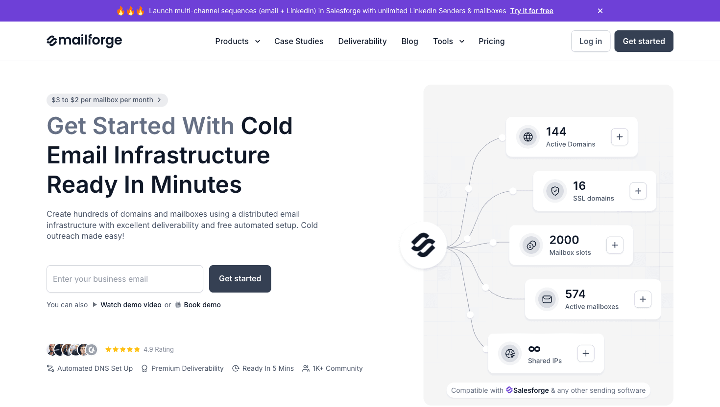 Mailforge homepage