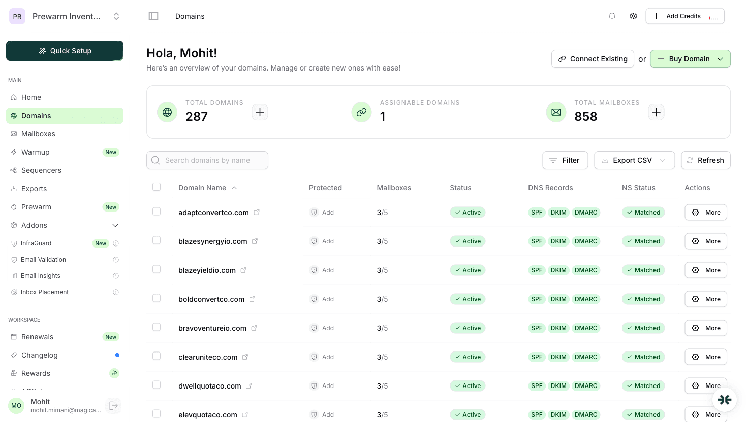 InboxKit domain isolation for e-commerce wholesale outreach